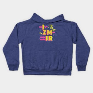 Retro 90s Izmir, Turkey Kids Hoodie